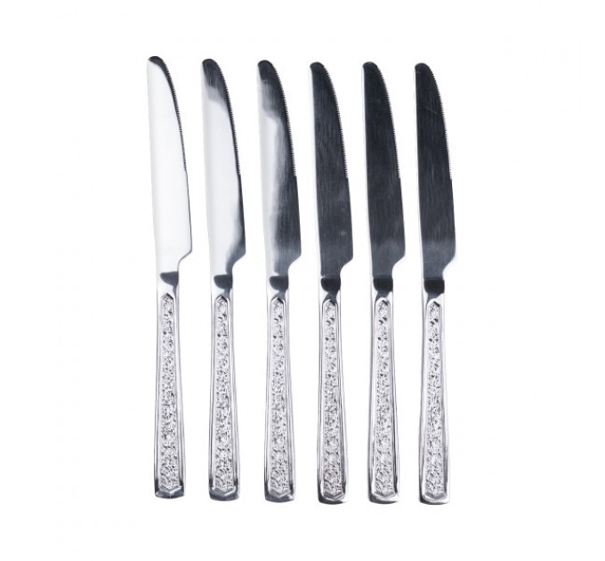 Набір столових ножів 6 шт нержавіюча сталь гальванічне покриття