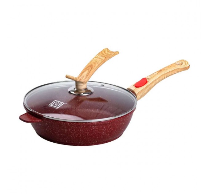 Сковорода універсальна MGC алюмінієва 26 см зі знімною ручкою, червоний Сковорода універсальна MGC алюмінієва 26 см зі знімною ручкою, червоний