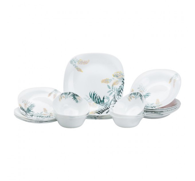 Столовий сервіз на 6 персон порцеляновий Tropical, білий