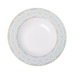 Тарілка супова керамічна Ethnic 21,5 см, білий