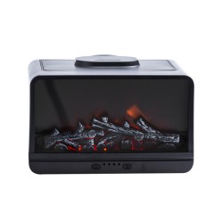 Зволожувач повітря Камін 300 мл з підсвічуванням, чорний