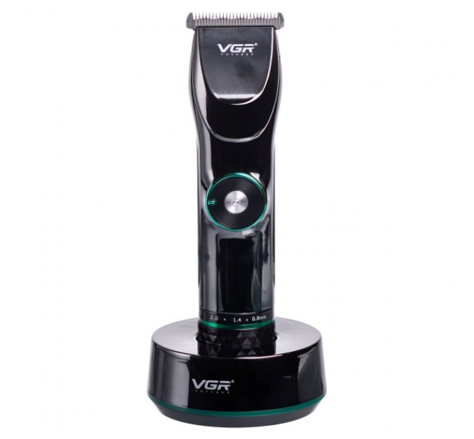 Машинка для стрижки VGR V-256 акумуляторна з насадками, чорний