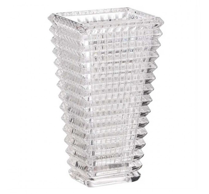 Ваза декоративна Longstar скляна під кришталь 22 см, прозора