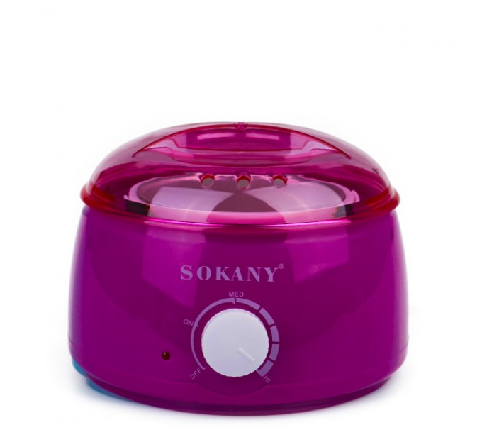 Воскоплав баночний SOKANY SK-117 з терморегулятором для воску в банках таблетках і гранулах 500 мл, пурпурний
