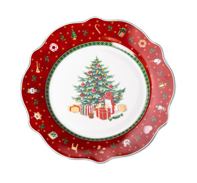 Тарілка сервірувальна Christmas порцелянова 26,5 см