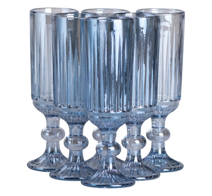 Набор бокалов для шампанского 6 штук по 160 мл.