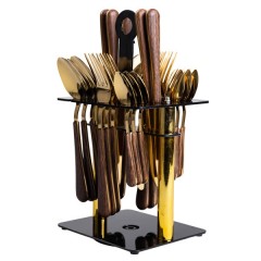 Набір столових приборів 24 предмети на 6 персон, золото