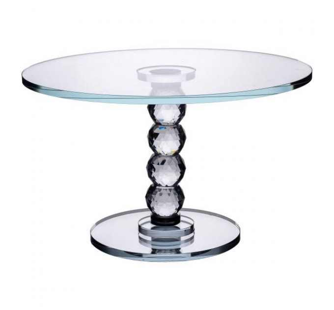 Тортівниця на ніжці Crystal скляна 19 см