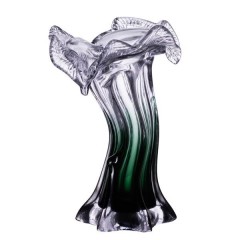 Ваза ручної роботи Murano скляна 20 см, зелена