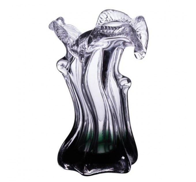 Ваза ручної роботи Murano скляна 15.5 см, зелений