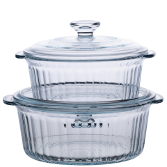 Набір каструль із боросилікатного скла 1,5/2,3 л