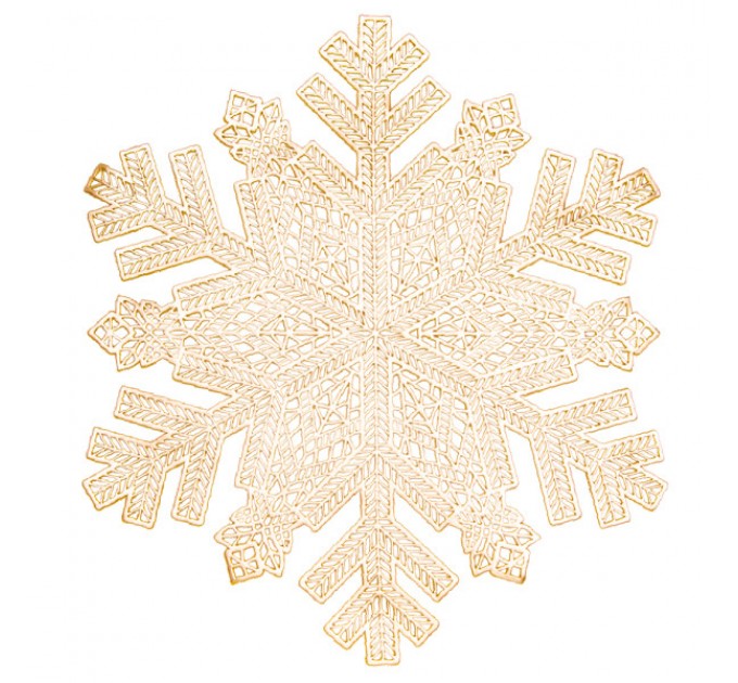 Килимок для сервірування столу Snowflake 38 см, золото