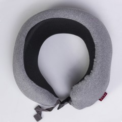 Подушка для шиї U-подібна з кейсом для зберігання, світло-сірий