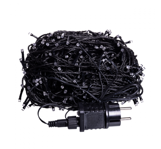 Гірлянда Нитка вулична 500 LED 50 м чорна, синій