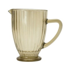 Глечик для напоїв 1,2 л ребристий з товстого скла, зелений