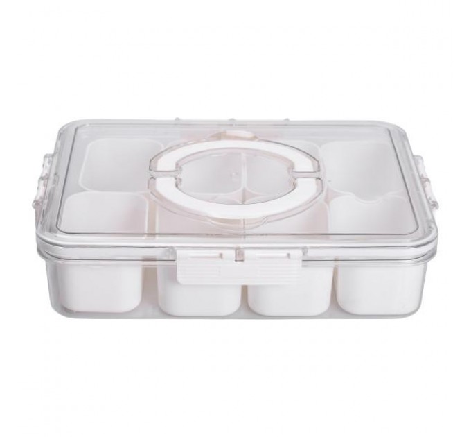 Контейнер для зберігання на 8 відсіків 31*24*7 см, білий Контейнер для зберігання на 8 відсіків 31*24*7 см, білий