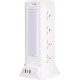 Мережевий фільтр-подовжувач TOWER 12 розеток LED-лампа 3USB + 1PD 4,8 метри