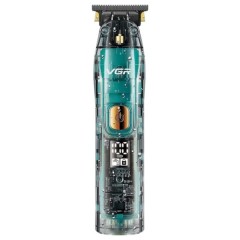 Тример для стрижки VGR V-961 акумуляторний з насадками, зелений