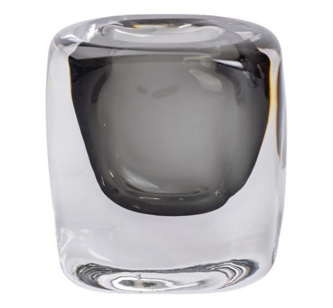 Ваза для квітів скляна в стилі Мінімалізм 11 см, сірий