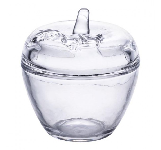 Конфета в форме яблока стеклянная с крышкой Конфета в форме яблока стеклянная с крышкой