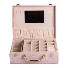 Кейс-органайзер для прикрас з накидними замками 24х18,5х8,5 см, рожевий
