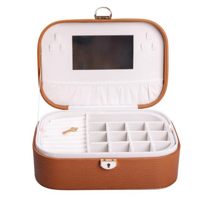 Ящик-органайзер для украшений с замком 26х18х9,5 см, терракот