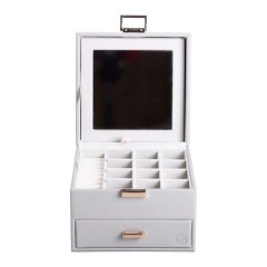 Органайзер для украшений с накидным замком 16х16х12 см серый