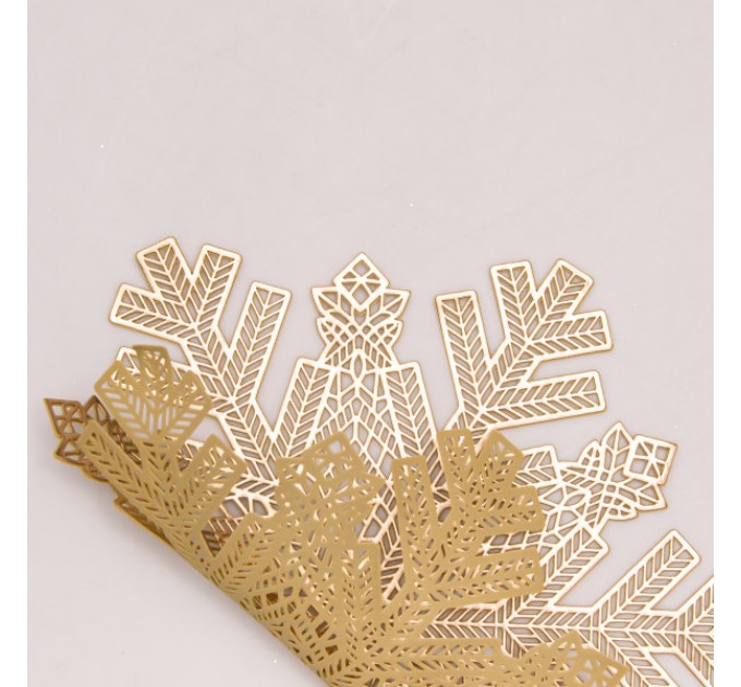 Килимок для сервірування столу Snowflake 38 см, золото