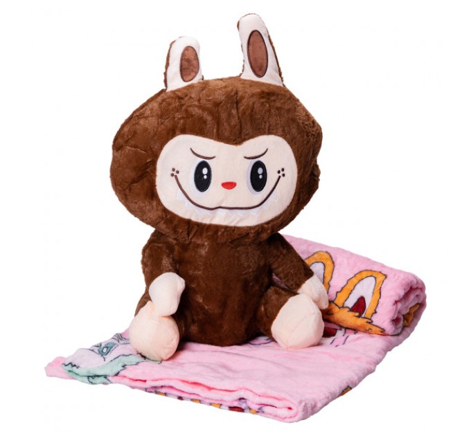 Labubu велика м'яка іграшка-сюрприз, коричневий