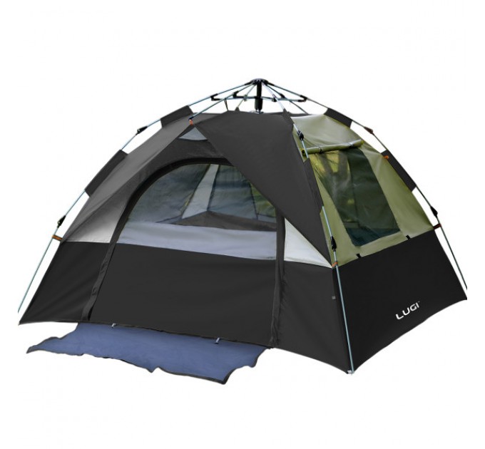 Палатка туристическая на 2-3 человека 200*195*140 см, черная Палатка туристическая на 2-3 человека 200*195*140 см, черная