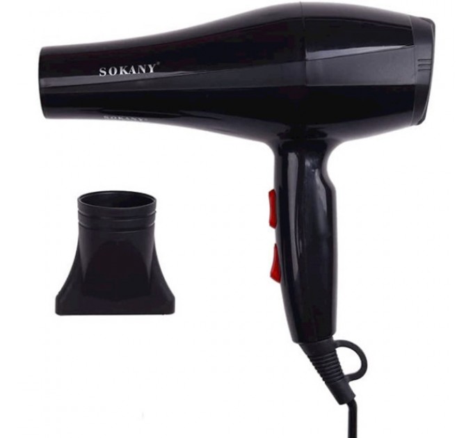 Фен для волосся SOKANY RCY-173i з концентратором 2200 Вт, чорний