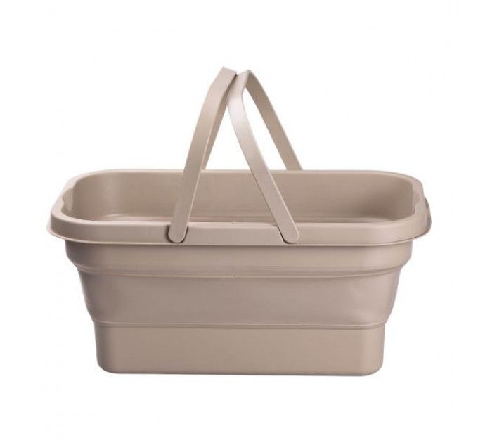 Кошик для пікніка зі столиком розкладний 44х26х23 см, бежевий