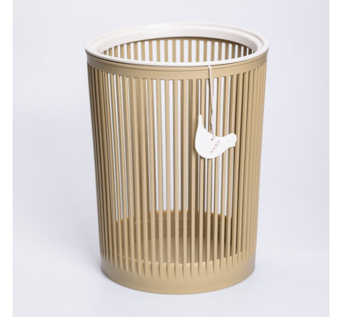 Корзина для мусора пластиковая 12 л, светло-коричневая