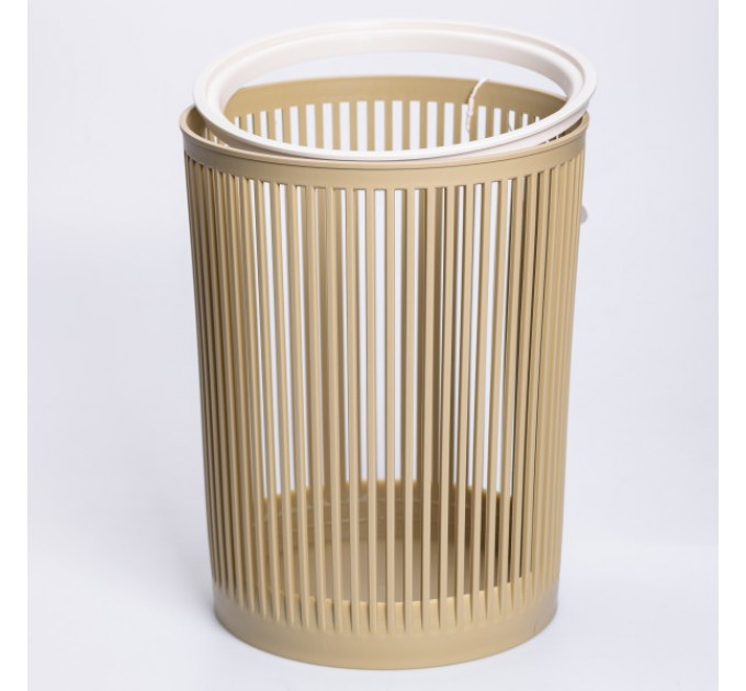 Корзина для мусора пластиковая 12 л, светло-коричневая