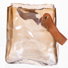 Ваза для квітів та декору Сумочка 1 л, карамель