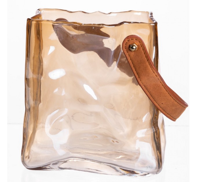 Ваза для квітів та декору Сумочка 1 л, карамель