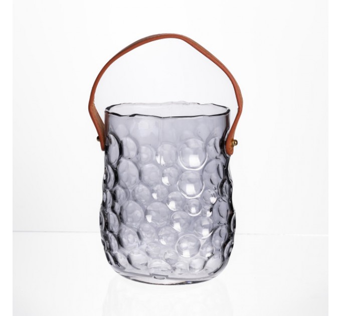 Ваза для квітів та декору Сумочка 1,2 л, димчастий сірий