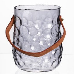 Ваза для квітів та декору Сумочка 1,2 л, димчастий сірий