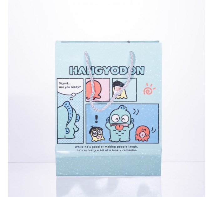 Подарочный пакет Hangidon 19*9.5*24.5 см 12 штук в упаковке, голубой