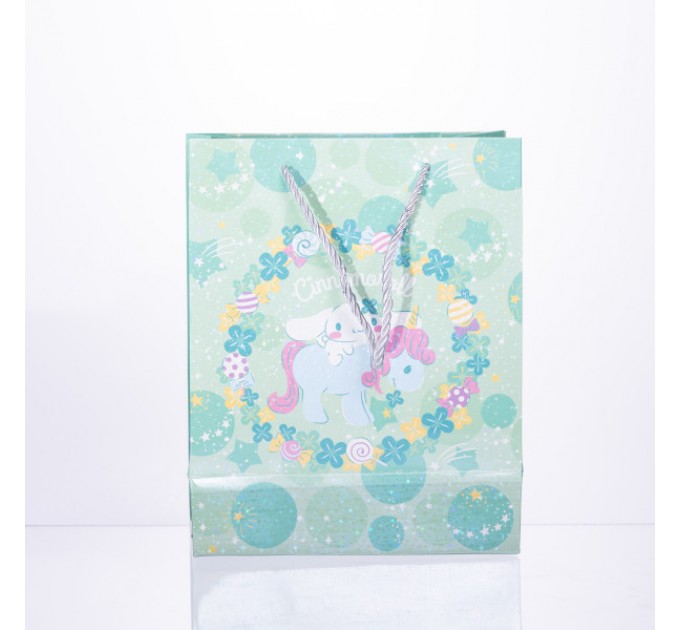 Подарунковий пакет Cinnamoroll 19*9.5*24.5 см 12 штук в упаковці, м'ятний