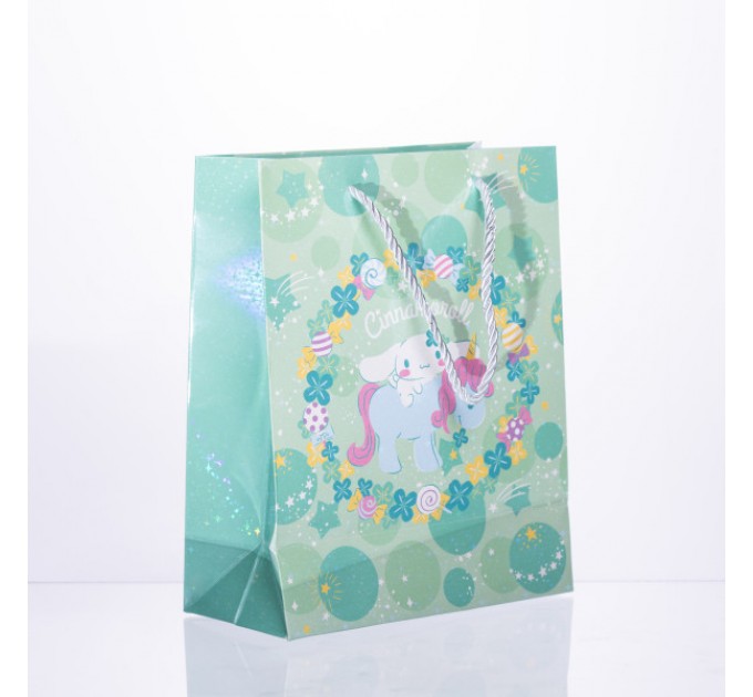 Подарунковий пакет Cinnamoroll 19*9.5*24.5 см 12 штук в упаковці, м'ятний
