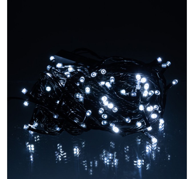 Гірлянда Нитка 120 LED 10 м чорна, білий