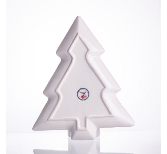 Блюдо для закусок Christmas порцелянове фігурне 29*24*2 см