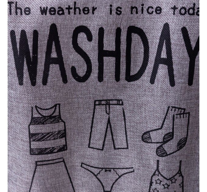 Корзина для белья с алюминиевым каркасом 36*32*52 см, серая