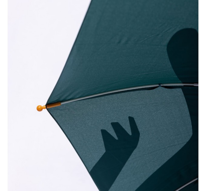 Дитяча парасоля-тростина механічна з 3D-хвостом складна 89 см, зелений