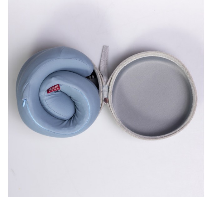 Подушка для шиї U-подібна з кейсом для зберігання, блакитний