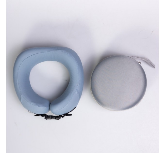 Подушка для шиї U-подібна з кейсом для зберігання, блакитний