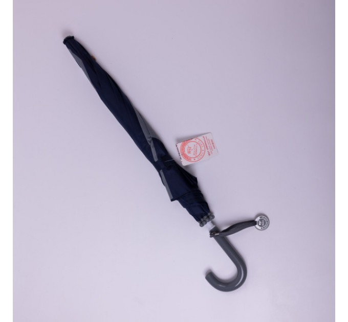 Дитяча парасоля-тростина механічна з 3D-хвостом складна 89 см, синій