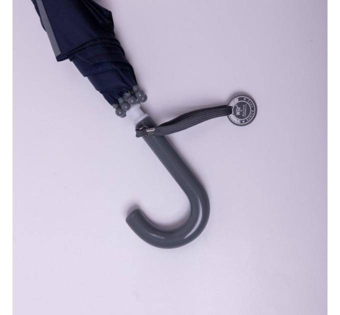 Дитяча парасоля-тростина механічна з 3D-хвостом складна 89 см, синій