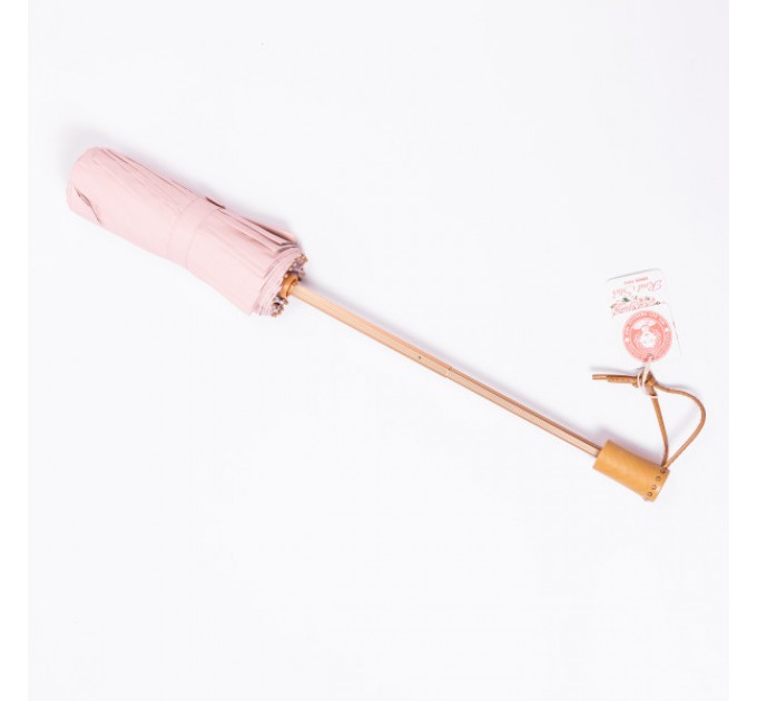 Парасоля механічна складна 99 см з квітковим принтом, рожевий